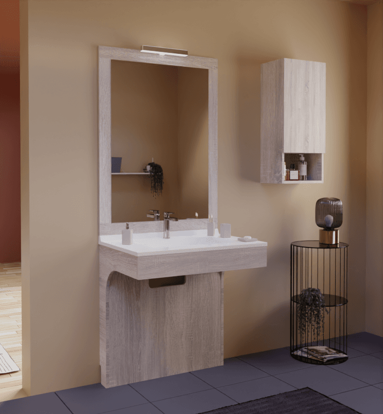meuble salle de bain handicap