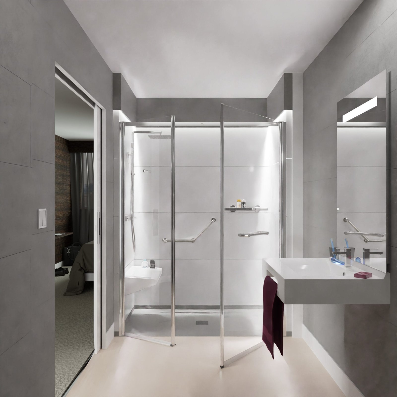 Remplacement baignoire par une douche sécurisée